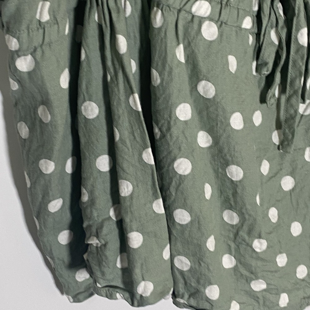 Ava & Viv Top Womens 4X Green White Polka Dot Whimsy Chic Boho Cowgirl Blouse - Picture 8 of 16